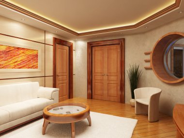 Lounge room interior clipart