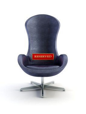 Modern armchair 3d rendering clipart