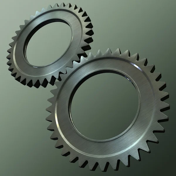 Steel gears — Stock Photo, Image