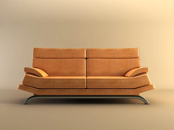 Сучасні шкіряному дивані — стокове фото