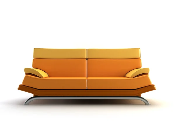 Moderne orangefarbene Couch — Stockfoto