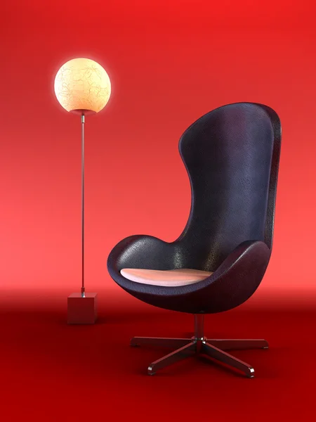 Современное кресло 3D рендеринг — стоковое фото