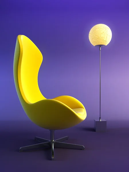 Modernes 3D-Rendering von Sesseln — Stockfoto