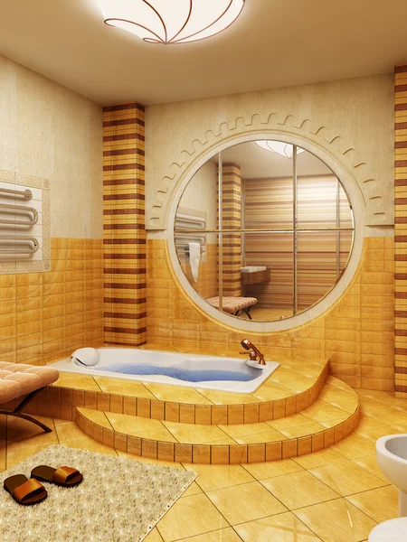 Интерьер ванной комнаты в стиле Марокко — стоковое фото