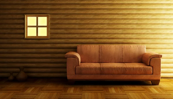 Σύγχρονο καναπέ 3d rendering — Φωτογραφία Αρχείου