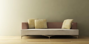 The modern sofa 3D clipart