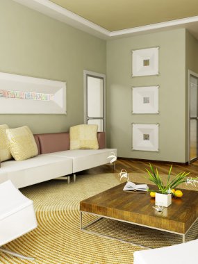 3D render interior clipart