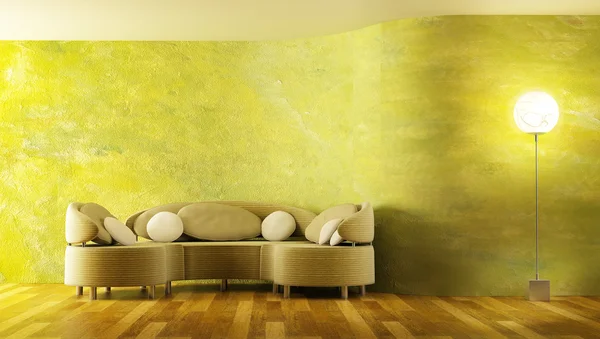 Modern soffa 3d-rendering — Stockfoto