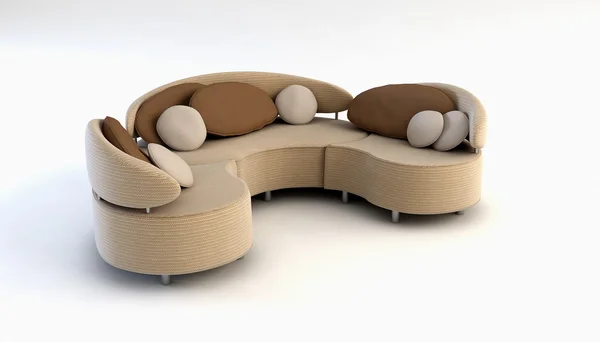 Sofá moderno 3d renderizado —  Fotos de Stock