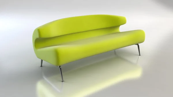 Сучасний диван 3d візуалізація — стокове фото