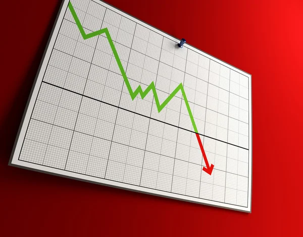 Falling graph — Stock Photo, Image