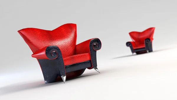 Canapea modernă de redare 3D — Fotografie, imagine de stoc