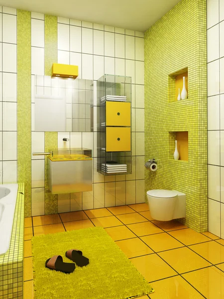 3d 浴室呈现 — 图库照片