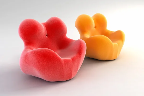 Modern armchair 3D rendering — Stock Photo, Image