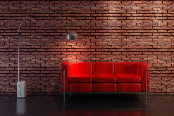 Καναπές 3d rendering — Φωτογραφία Αρχείου