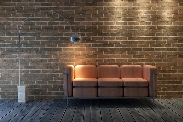 Sofa 3D-rendering — Stockfoto