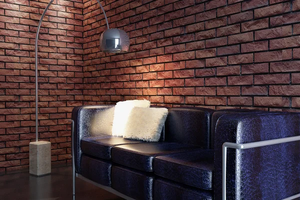 Sofa 3D-rendering — Stockfoto