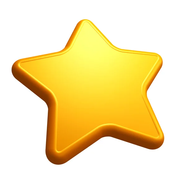 Izolované žlutá hvězda — Stock fotografie