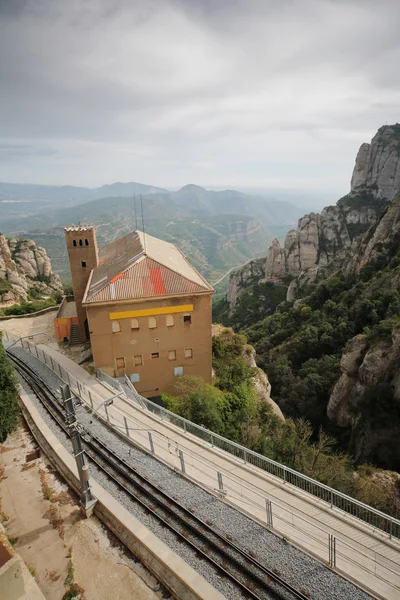 Pohled z kláštera montserrat, barcelona, Katalánsko, Španělsko — Stock fotografie