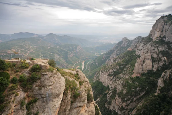 View from Monastery Montserrat, Barcelona, Catalonia, Spain — Stock Photo, Image