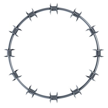 Barbed wire circle-shaped clipart