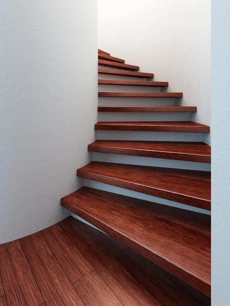 Escalier en bois spirale — Photo