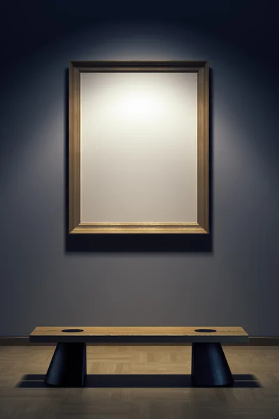 Marco en blanco en la galería —  Fotos de Stock