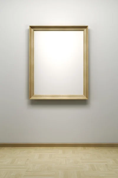 Blank frame in the gallery — Stock Photo, Image