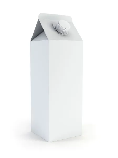 Isolated blank milk box — Stock Photo, Image
