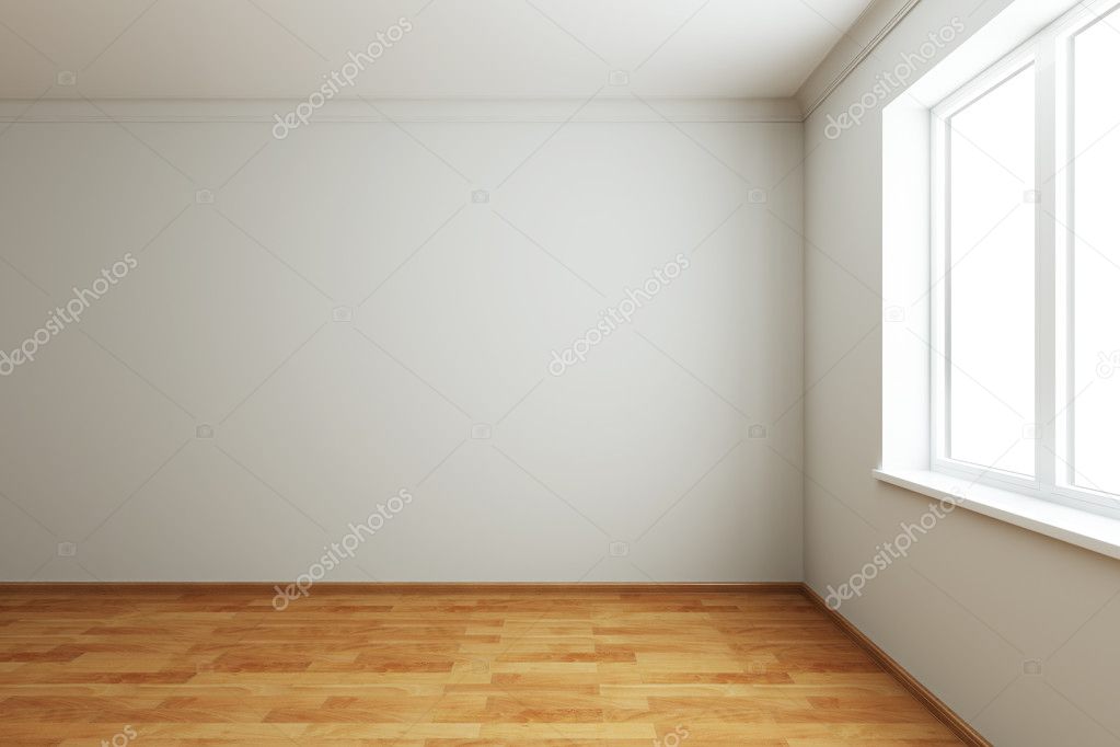 Empty new room with window Stock Photo by ©auriso 3731376