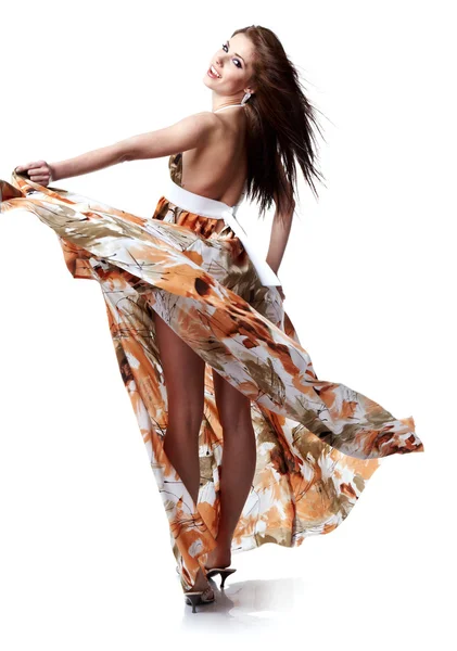 Woman wearing summer dress — Stock Photo, Image