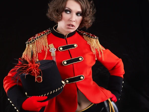 Seksi model giyen sihir üniforma — Stok fotoğraf