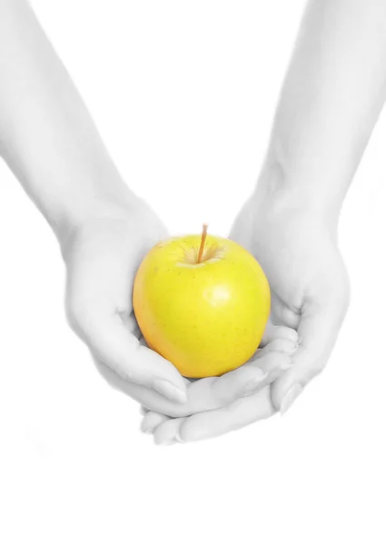 El ve elma — Stok fotoğraf