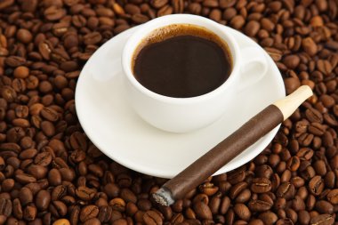 Coffee and cigar clipart