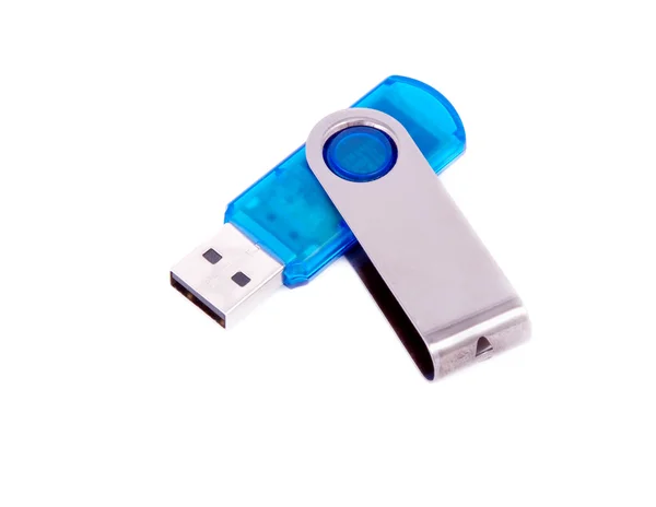 Tarjeta de memoria flash USB. Aislado en el blanco —  Fotos de Stock