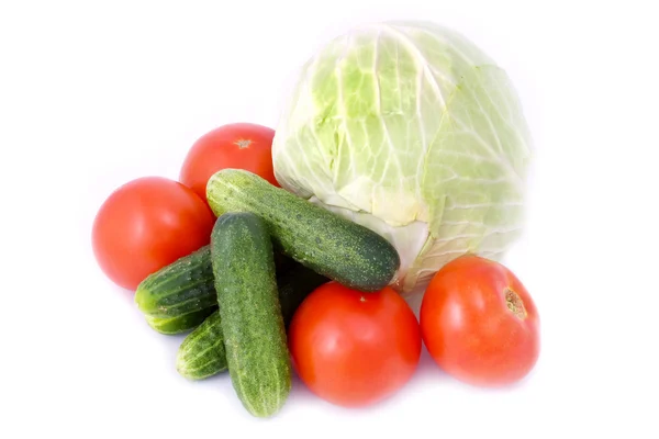 흰색 배경에 고립 된 신선한 vegetebles — 스톡 사진