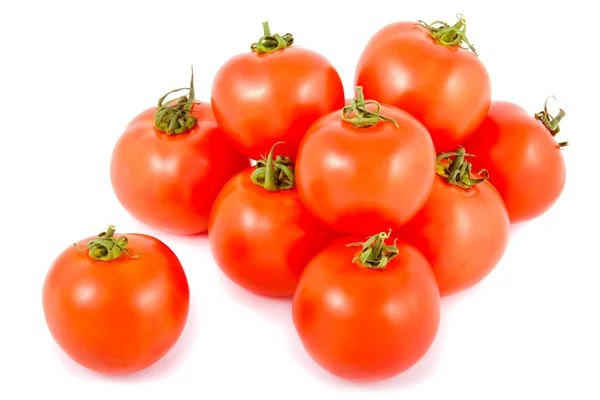 Many Cherry tomatoes on white — Stock Photo, Image