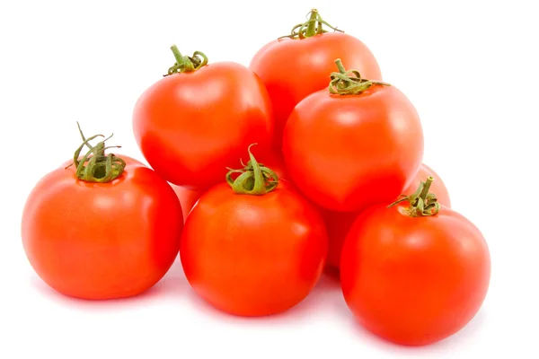 Hill of Cherry tomatoes on white — Stock Photo, Image