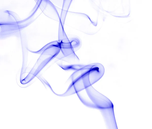 Fluxo de fumaça isolado em branco — Fotografia de Stock