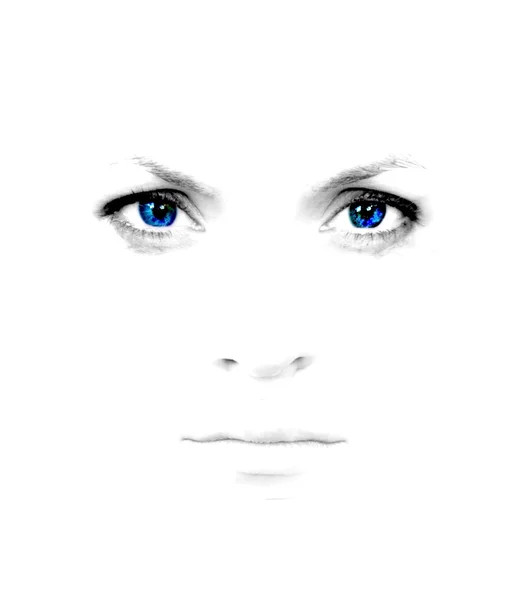 Belos olhos azuis — Fotografia de Stock