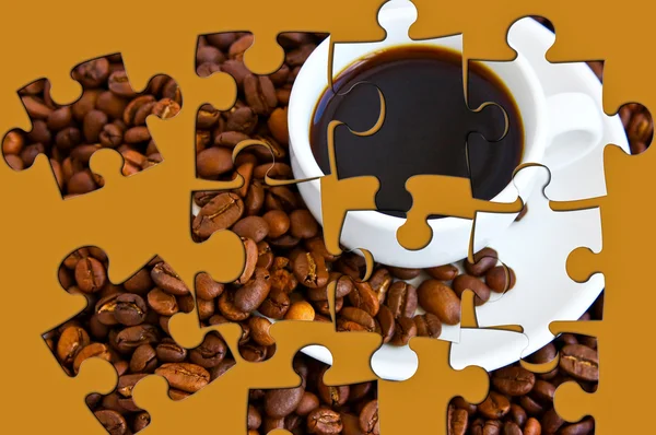 コーヒーのパズル — ストック写真