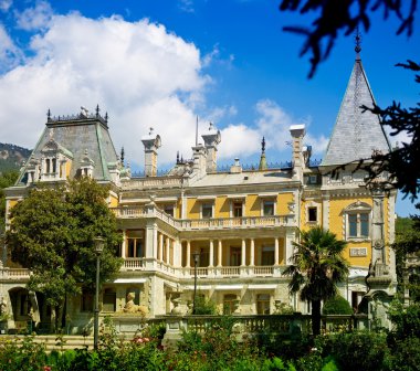 Palace of russian emperor Alexander III in Massandra (near Yalta). Built in 1881-1902. Crimea, Ukraine clipart