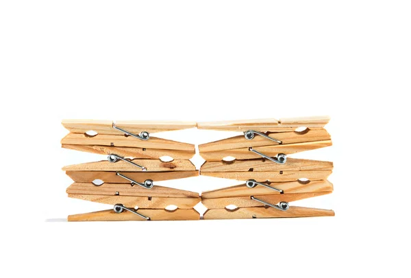 Wooden clothes pegs. — Stock Photo, Image