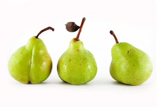 Three pears isolated over white — Stock Photo, Image