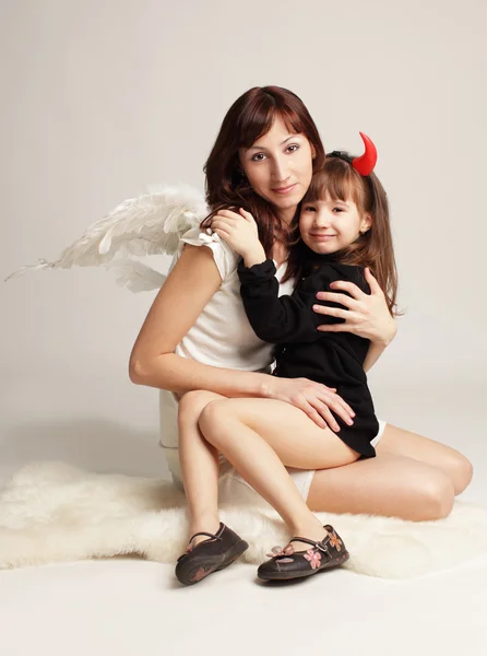 Angel en demon — Stockfoto