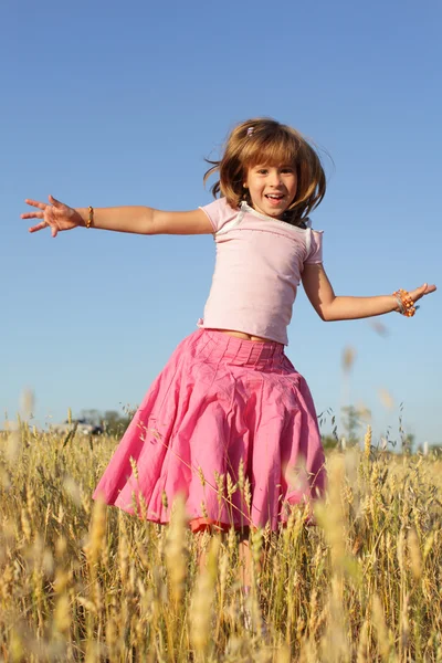 Salto ragazza — Foto Stock