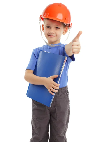 Child in a building helmet Stock Picture