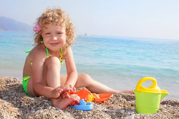 Baby on the beach — Stock Photo, Image