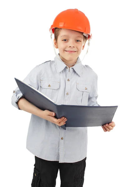 stock image Child in a building helmet