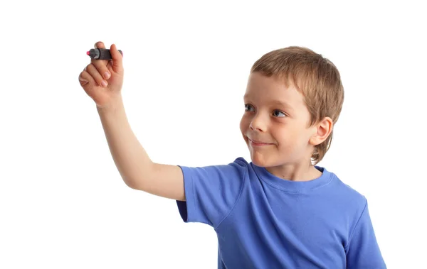 Child with marker — Stock Photo, Image